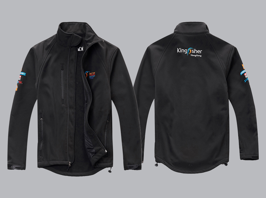 Custom Softshell Jacket Workwear Case for Kingfisher Group Hong Kong Company