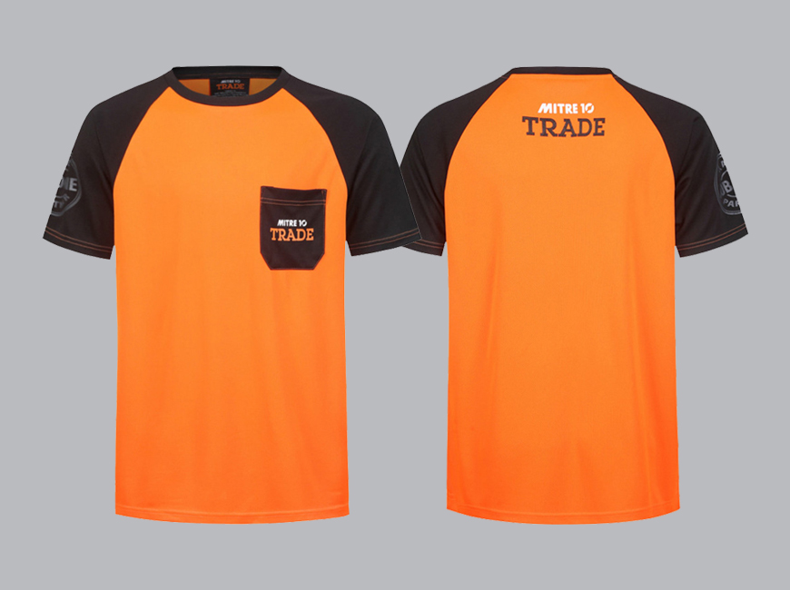 Custom Crew Neck T-shirt Workwear Case for Mitre 10